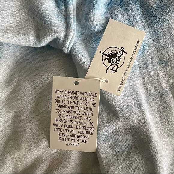 Disney Hoodie Mens Medium Blue Tie Dye Goofy Fishing Pullover Sweatshirt NWT NEW - Picture 11 of 13